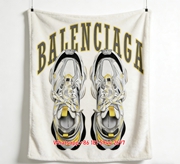 Balenciaga Sneaker Print Flannel Throw Blanket BA365